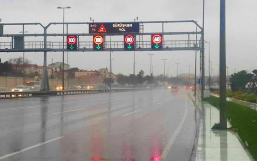 Bakıda bu yolda sürət həddi endirildi